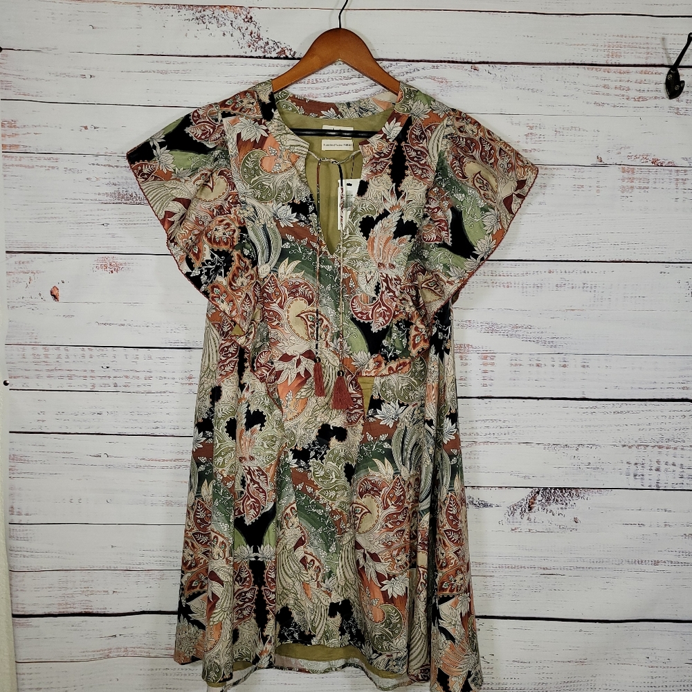 Chuffy Memories of Ancient Burma mini dress. Size Medium.